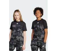 adidas Seasonal Essentials Camo Cotton Tee Kids, Black/White, Size 9-10 Years Black/White
