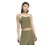 Adidas Seasonal Essentials Colorpop Embroidered Graphic Sleeveless T-shirt Green L Woman