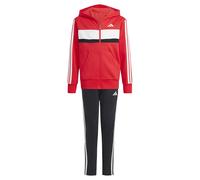Adidas Seasonal Essentials Tiberio 3 Stripes Fleece Tracksuit Red 9-10 Years Kids