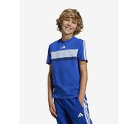 adidas Seasonal Essentials Tiberio 3-Stripes Short Sleeve T-Shirt Blue White Junior - 176