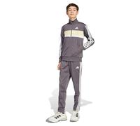 Adidas Seasonal Essentials Tiberio 3 Stripes Tricot Tracksuit Grey 9-10 Years Kids