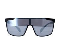 adidas Shield Mens Matte Black Contrast Mirror Silver SP0020 - One Size