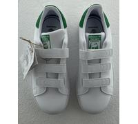 Adidas Shoes Originals Stan Smith CF Trainers White Green Hook & Loop UK 1 Child