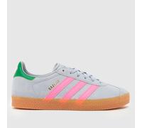 adidas Silver Gazelle Girls Junior Trainers UK 1 (EU 33)