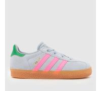 adidas Silver Gazelle Girls Toddler Trainers UK 7 (EU 24)