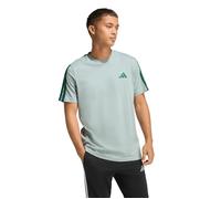 adidas Mens 3 Stripes T-Shirt Short Sleeve Lifestyle Cotton Wondr Sage/Green XL
