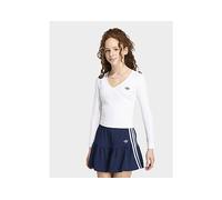 adidas Slim Mini Rib Wrap Longsleeve T-shirt - White - Kids 9-10Y