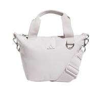 adidas Small Tote Mini Bag for Women and Men, Premium/Off White/Silver Metallic, One size