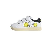 adidas Smiley Advantage 2.0 Shoes Children, Cloud White/Bright Yellow/Core Black, 2.5 UK Child