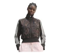 Adidas Originals Satin Snake Print Firebird Track Full Zip Sweatshirt Brown 2XS Woman