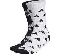 Adidas Socks 2 Pairs AOP Light Crew HE2963 Mens Size U.K 8.5 - 10 Brand New