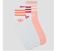 adidas Socks 3-Stripes Crew Socks 3 Pairs in White L