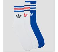 adidas Socks 3-Stripes Crew Socks 3 Pairs in White S
