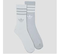 adidas Socks 3-Stripes Glitter Crew Socks 2 Pairs in Silver M