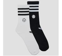 adidas Socks Embroidered Football Crew Socks 2 Pairs in Black L