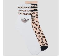 adidas Socks Leopard Crew Socks 2 Pairs in Multicolour S