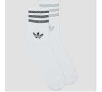 adidas Socks Mid-Cut Glitter Crew Socks 2 Pairs in White M