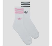 adidas Socks Mid-Cut Glitter Crew Socks 2 Pairs in White M