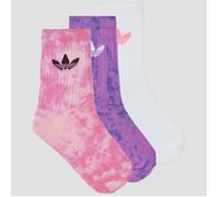 adidas Socks Tie Dye Crew Socks 3 Pairs in Pink S