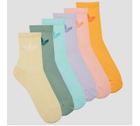 adidas Socks Trefoil Cushion Crew Socks 6 Pairs in Multicolour XS