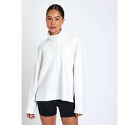 Adidas Soft Lux Quarter-Zip Sweatshirt with Modal White