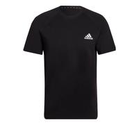 adidas Solid Color Logo Micro Mark Casual Sports Short Sleeve Black HE2238 XS