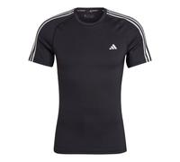 adidas Solid Color Stripe Logo Casual Round Neck Short Sleeve Black T-Shirt HD3525 XL