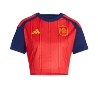 Adidas Spain 26/27 Cropped Home Woman Short Sleeve T-shirt Red S Woman