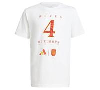 Adidas Spain Euro Winner 24 Short Sleeve T-shirt White 11-12 Years Kids