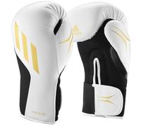 adidas Speed TILT 150 - with New Tilt Technology - for Men, Women, Unisex - for Boxing, Punching Bag, Kickboxing, MMA, and Training (White/Gold/Black, 8 oz)