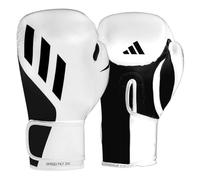 adidas Speed Tilt 250 Boxing Gloves 10oz - Leather Punching Area, PU Palm & Thumb, with Rigid Wraparound & Loop Strap for Secure Fit, Provides Wrist & Knuckle Support, Suitable for Men & Women, White
