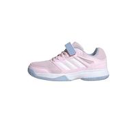 adidas Speedcourt Kids Indoor Shoes, Clear Pink/Cloud White/Glow Blue, 4.5 UK Child