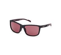 Adidas Sport Man SP0047 02S Sunglasses Injected Black-opaque Red Squared Normal