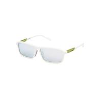 Adidas Sport Man SP0049 24C Sunglasses Injected White Grey Squared Normal Mirror