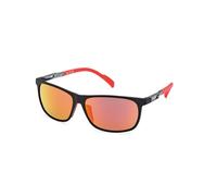 Adidas Sport Man SP0061 02L Sunglasses Plastic Black-opaque Transparent Squared Mirrored