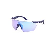 Adidas Sport Man SP0062 92Z Sunglasses Plastic Blue Violet Squared Mirrored Shaded