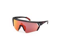 Adidas Sport Man SP0063 CMPT AERO 02U Sunglasses Injected Black-opaque Red Mask Normal Mirror