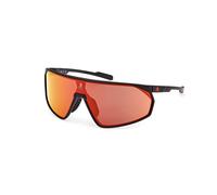 Adidas Sport Man SP0074 PRFM SHIELD 02L Sunglasses Plastic Black-opaque Orange Mask Normal Mirror