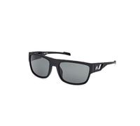 Adidas Sport Man SP0082 02N Sunglasses Injected Black Green Squared Normal