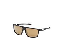 Adidas Sport Man SP0083 02G Sunglasses Injected Black Brown Round Normal Mirror
