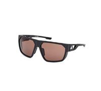 Adidas Sport Man SP0097 02E Sunglasses Injected Black Brown Round Normal