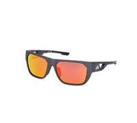 Adidas Sport Man SP0102 02L Sunglasses Injected Black Brown Squared Normal