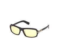 Adidas Sport OR0144 02E Unisex Sunglasses Acetate Black Yellow Squared Normal