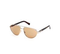 Adidas Sport OR0148 32E Unisex Sunglasses Metal Gold Brown Pilot Normal