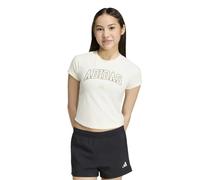 Adidas Sport Seasonals Collegiate Typography Short Sleeve T-shirt White 9-10 Years Girl