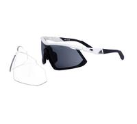 Adidas Sport Sunglasses Interchangeable Black White/ Dark Grey Lens SP0055 24A