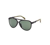 Adidas Sport SP0060 Polarized 02R Men's Sunglasses Black Size 58