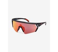 adidas Sport SP0063 Glasses Matte Black with Burgundy Red Mirrored Lens