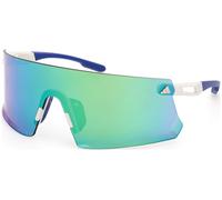 Adidas Sport Unisex SP0090 ADIDAS DUNAMIS 21Q Sunglasses Injected White Green Mask Normal