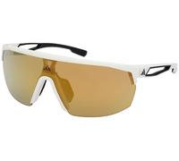 Adidas Sport Unisex SP0099 21G Sunglasses Injected White Brown Mask Normal